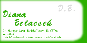 diana belacsek business card